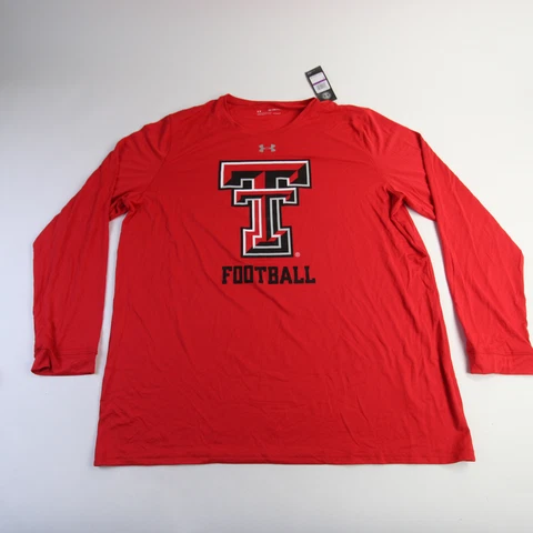 Texas Tech Red Raiders Under Armour HeatGear Long Sleeve Shirt Men's Red New Cover
