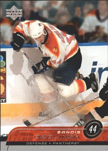 2002-03 Upper Deck Panthers Hockey Card #75 Sandis Ozolinsh