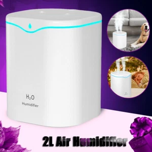2L Cool Mist Humidifiers,Ultrasonic Humidifier,Aroma Diffuser with Mood Light - Picture 1 of 12