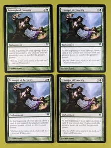 Triumph of Ferocity x4 Avacyn Restored 4x Playset Magic the Gathering MTG - Picture 1 of 1