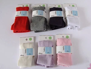 AU Girls Baby Kids Plain Color Cotton Mix Warm Bottoms Tights Stocking 0-16years - Picture 1 of 26