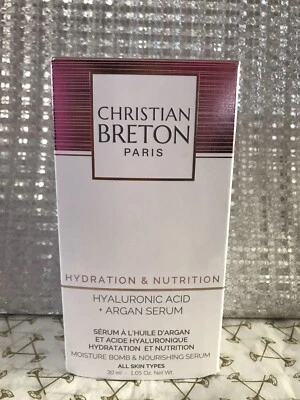 Christian Breton Hydration & Nutrition Hyaluronic Acid & Argan Serum 30ml New - Image 1 of 2