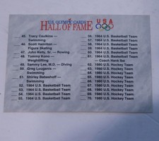 1991 Impel U.S. Olympic Hall of Fame Multi-Sport Card #90 Checklist