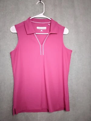 Camiseta sin mangas de golf Pebble Beach Dry Luxe Performance para mujer talla M rosa Foto 1 de 4
