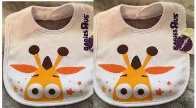 Juego de 2 baberos Geoffrey The Giraffe Toys R Us Babies R Us Baby Nuevo con etiquetas Foto 1 de 4
