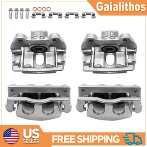 Front and Rear 4 pcs Brake Calipers with Bracket for Chevy Traverse GMC Buick - Picture 1 of 16