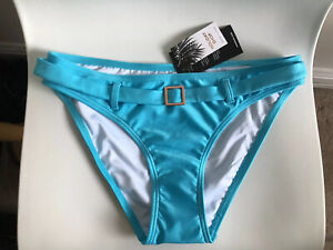 New Look Holiday Shop UK8 Turquoise Rose Gold Buckle Bikini Briefs Rrp £9.99