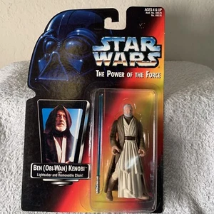 Kenner 1995 Star Wars El Poder de la Fuerza Ben Obi-Wan Kenobi Sable de Luz Nuevo - Imagen 1 de 10