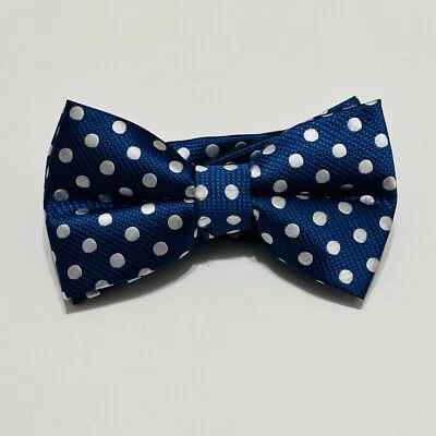 Pajarita XMI para hombre azul blanco diseño de lunares talla ajustable usada en excelente estado ¡Rara! Foto 1 de 4