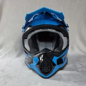 Castle X Mode MX Off Road Adult Stance Helmet #35-2029 Size XXL- Blue and Black  - Picture 1 of 8