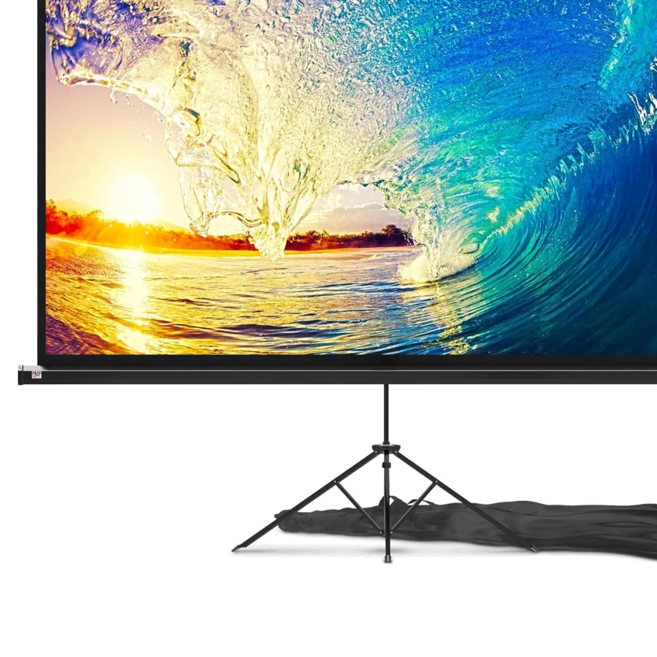 Portable 100 Inch Projector Screen - Easy Setup with Tripod Stand & Carry Bag - Image 1 of 4
