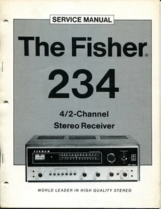 Vintage Fisher Model 234 4/2 Channel Stereo Receiver Service Manual - Picture 1 of 3