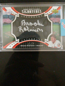 2007 1/1 brooks robinson sweet spot upper deck auto signed rookie orioles psa