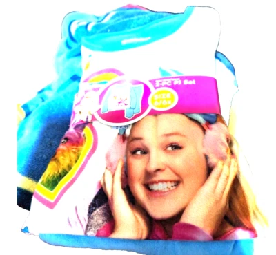 JoJo Siwa JUEGO PJ 2 PIEZAS TALLA 6-6X FRANELA NIÑAS, Manga Larga NUEVO CON ETIQUETAS COLOR AZUL Foto 1 de 4