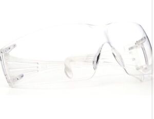 3M Clear Safety Glasses, Anti-Fog, Wraparound SF201AF Protective Lot Of 10
