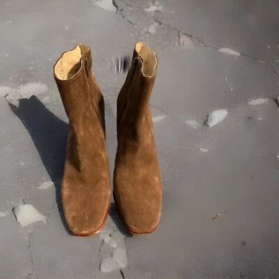 Bota Madewell al tobillo The Greer gamuza marrón. Mujer Talla 10 Tacón Bloque Punta Redonda Foto 1 de 4