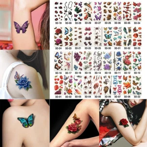 3D Tattoos 36 Patrones Resistente al Agua Un Tatuaje Cuerpo Pegatina Cuerpo Piel - Imagen 1 de 6