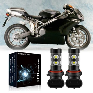 For Ducati 749 999 R/S 2003-2005 Motorcycle 9005 HB3 LED Headlight Bulbs 6000k - Picture 1 of 9