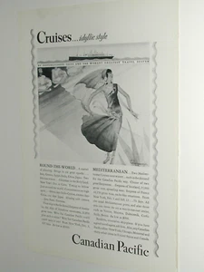 1929 Canadian Pacific steamship lines advertisement, Empress class ships CPR - Picture 1 of 3