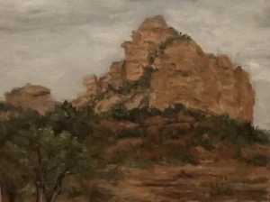 Cloudy Morning In Sedona, Arizona - Original Oil Painting - Picture 1 of 1