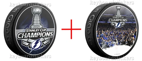 Tampa Bay Lightning 2021 Stanley Cup Champions & Photo Celebration 2 Puck PKG Cover