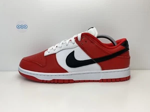 Nike Dunk Low Nike By You ID Custom Chicago Inspired Red Toe UK Size 9 EUR 44 - Picture 1 of 14