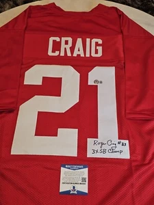 Roger Craig Autographed/Signed Jersey Beckett COA Red College Jersey - Picture 1 of 8