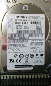 IBM 00AJ146 00AJ147 00AJ150 1.2TB 10K 6G 2.5" G3HS SAS HARD DRIVE without tray - Picture 1 of 3