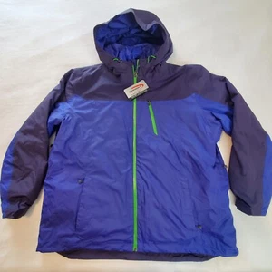 LANDS' END Men's 2XL Insulated Water Resistant 3-in-1 Primaloft Blue Jacket NWT - Picture 1 of 12
