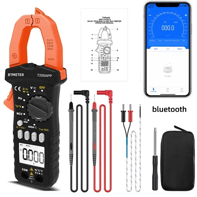 BTMETER Zangenmultimeter Digital Stromzangemessgerät TRMS AC DC Volt Amp 400A DE - Bild 1 von 4