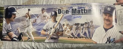 FOTO PANORÁMICA FIRMADA POR DON MATTINGLY AUTÓGRAFO DE LOS NEW YORK YANKEES BECKETT BAS Foto 1 de 3