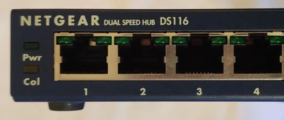 NETGEAR 16-Port 10/100Mbps Dual-Speed Hub w/ Cables [Bay Networks, DS116] - Image 1 of 4