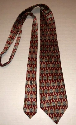Richel Royal Men's Necktie 100% Silk Multicolor Handmade In Spain 3.5" W x 58" L - Image 1 of 4