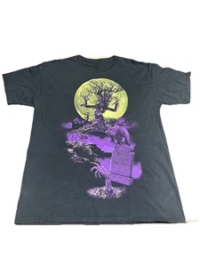 RIPOSO IN PEZZI Spaventoso Cimitero Grafica Tshirt Uomo Grande Nera Halloween Usato in Ottime Condizioni - Foto 1 di 8