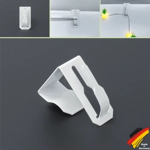 1-100 x Deko-Klipp Dekohaken Fensterhaken Fensterclip Edelstahl bis 6kg weiß - Bild 1 von 8