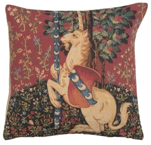 Unicorn Sitting Belgian Throw European Cushion Cover Home Decor Pillow 18x18 in - Picture 1 of 12