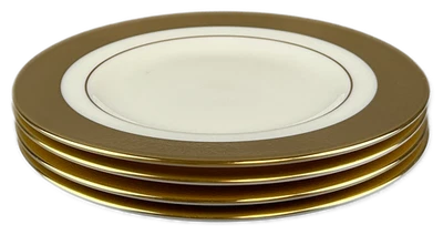 Plato de pan LENOX Westchester oro 24K incrustado de colección marca de oro EE. UU. - Juego de 4 Foto 1 de 4