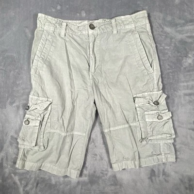 Pantalones Cortos Carga Negros Hebilla Hombres 32 Calce Suelto Grunge Ropa de Trabajo Y2K Gris Suelto Relax Foto 1 de 4