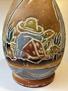 1940 Volkskunst einzigartige mexikanische Stil Vase Made in Japan gemarkt Made in JAAPN - Bild 1 von 18