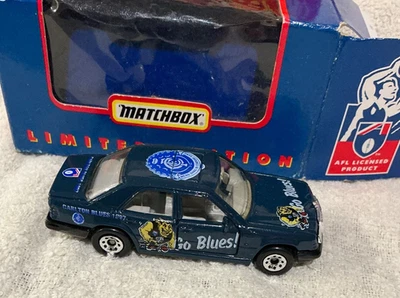 AFL Limited Edition Footy Cars ~~Carlton Blues~~ Matchbox 1:64 scale new in box - image 1 of 3