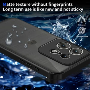 For Motorola Edge 50 Pro, Matte Semi-transparent Hybrid Shockproof Cover Case - Picture 1 of 9