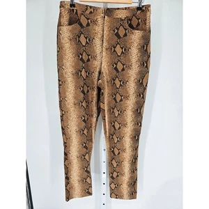 Kristen & Hayley Women's Snake Skin Printed High Rise Polyester Pant Size 8 - Picture 1 of 5