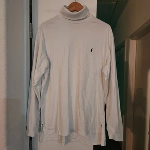 Vintage Polo Ralph Lauren Rollkragen Shirt Herren Large Weiß Pullover Y2K - Bild 1 von 6