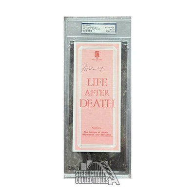 Muhammad Ali Autographed Life After Death Pamphlet - PSA/DNA - Image 1 of 2
