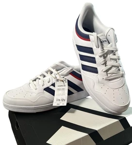 Adidas Hoops 4.0 Schuhe Herren Größe 11,5 weiß marineblau rot Low-Top Sneaker NEU JQ9986 - Bild 1 von 10