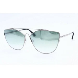 Tom Ford Jacquelyn-02 TF 563 14X Cat Eye Silver Sunglasses Green Gradient (C) - Picture 1 of 5