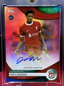 2023-2024 Topps Liverpool Team Set Jarell Quansah Auto 81/99 Pink Refractor RC - Picture 1 of 2