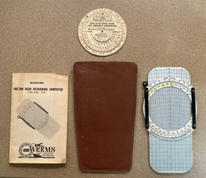 VTG Weems Dalton Dead Reckoning Computer Type E-6B w/ Case & Instructions +Bonus - Picture 1 of 15