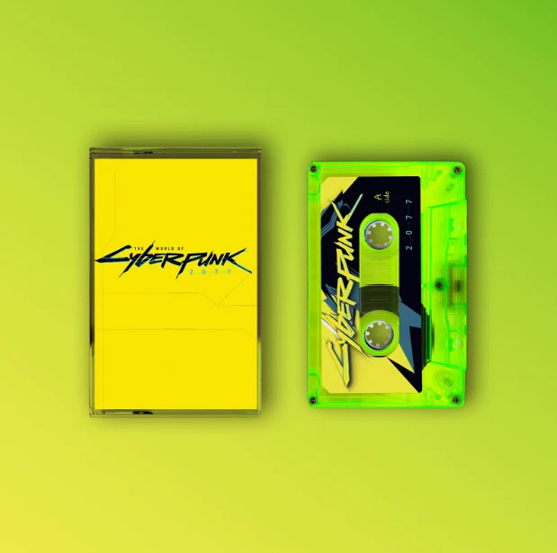 Cyberpunk 2077 Edgerunners  Fluorescent Green Cassette Tape Anime Tracks - Image 1 of 4