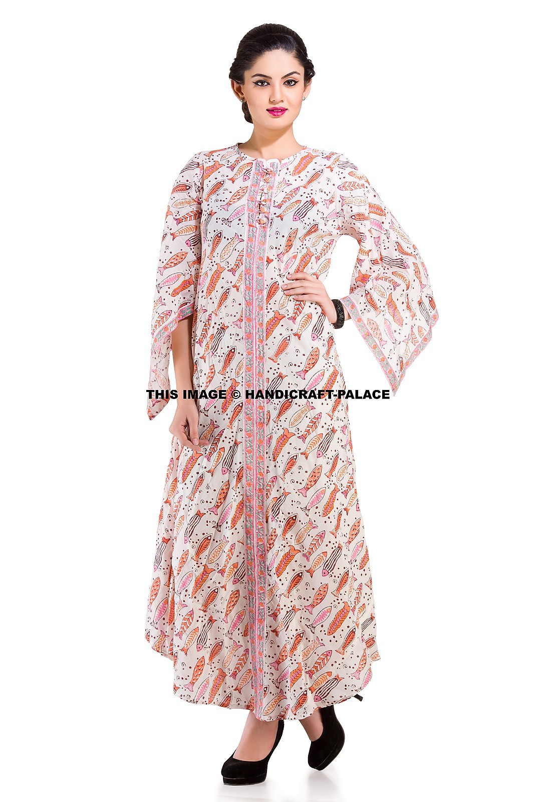 Women S Long Sleeve Button Down Long Shirt Dress 100 Cotton Indian Tunic Top Ebay